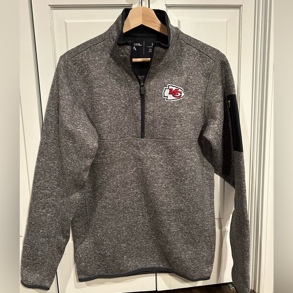 Mens Kansas City Chiefs Antigua Quarter Zip